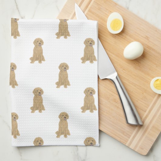 Doodle (Abrit Golden) Theedoek (Quarter Fold)