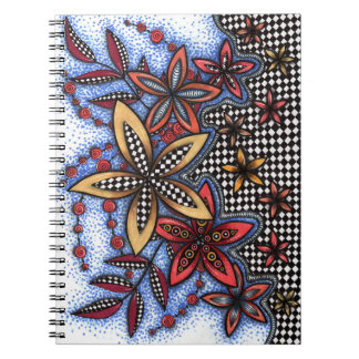 Doodle Abstract Bloemenspiral Notebook Notitieboek