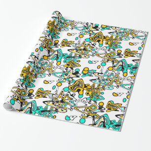 Doodle, abstract, creatief cadeaupapier