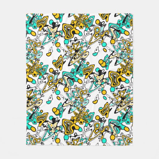 Doodle, abstract fleece deken (Voorkant)