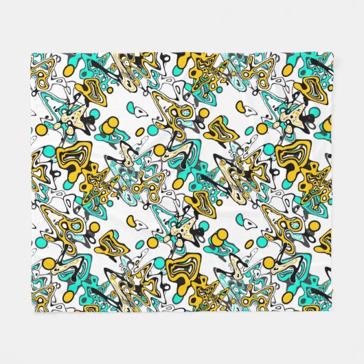Doodle, abstract fleece deken (Voorkant (Horizontaal))