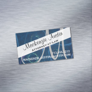 Doodle Abstract   Pastel Chalk Scribble Monogram Visitekaartje Magneet