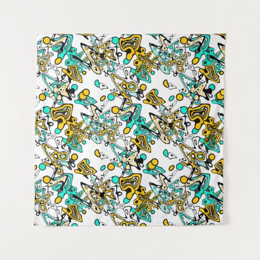 Doodle, abstract wandkleed (Voorkant (horizontaal))