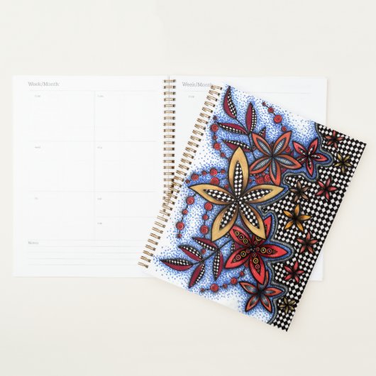 Doodle Abstracte Bloem Planner (Display)
