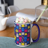 Doodle Alien Ruimteschip en Robot Patroon Mok