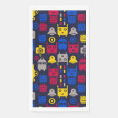 Doodle Alien Ruimteschip en Robot Patroon Servet (Voorkant)