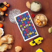 Doodle Alien Ruimteschip en Robot Patroon Servet