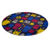 Doodle Alien Ruimteschip en Robot Patroon Snijplank (Hoek)