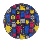 Doodle Alien Ruimteschip en Robot Patroon Snijplank (Voorkant)