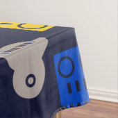 Doodle Alien Ruimteschip en Robot Patroon Tafelkleed (Voorbeeld)