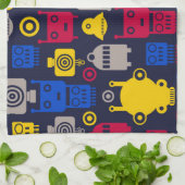 Doodle Alien Ruimteschip en Robot Patroon Theedoek (Gevouwen)