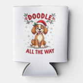 Doodle All The Way Funny Goldendoodle Santa Hat Ch Blikjeskoeler (Voorkant)