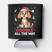 Doodle All The Way Funny Goldendoodle Santa Hat Ch Blikjeskoeler (Voorkant)