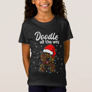 Doodle All Way Labradoodle Santa Claus Pet Chr. T-shirt