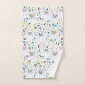 Doodle Alpaca Pattern Bad Handdoek (Handdoek)