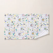 Doodle Alpaca Pattern Bad Handdoek (Handdoek)