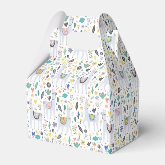 Doodle Alpaca Pattern Bedankdoosjes (Achterkant)