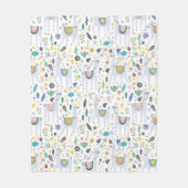 Doodle Alpaca Pattern Fleece Deken (Voorkant)