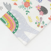 Doodle Alpaca Pattern Fleece Deken (Hoek)