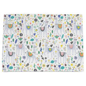 Doodle Alpaca Pattern Groot Cadeauzakje (Voorkant)