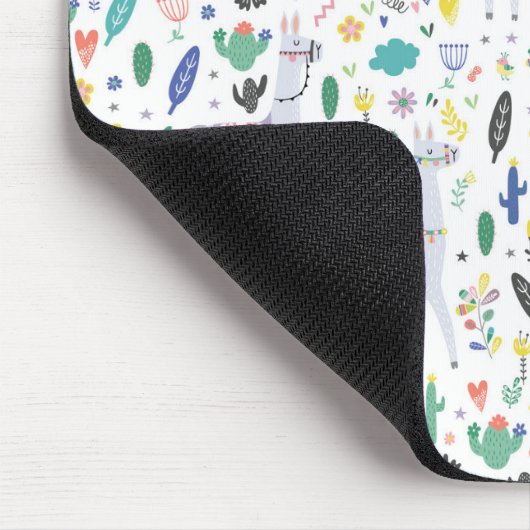 Doodle Alpaca Pattern Muismat (Hoek)