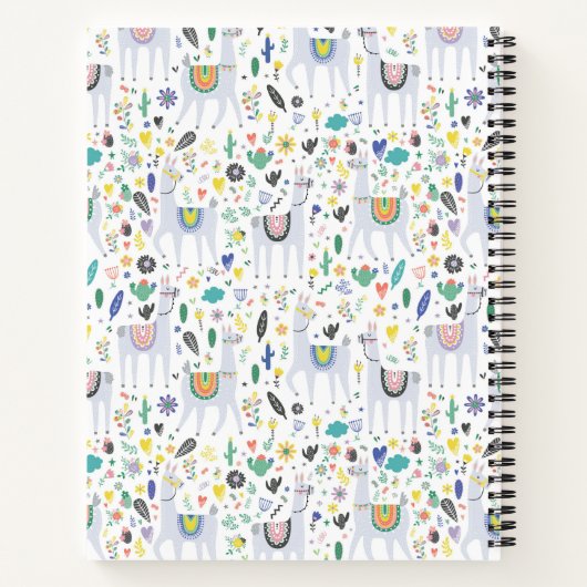 Doodle Alpaca Pattern Notitieboek (Achterkant)