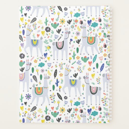 Doodle Alpaca Pattern Planner (Achterkant)