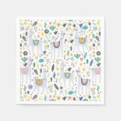 Doodle Alpaca Pattern Servet (Voorkant)