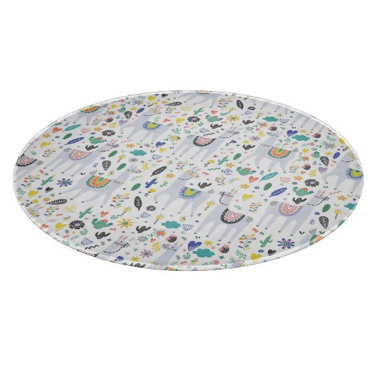 Doodle Alpaca Pattern Snijplank (Hoek)