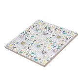 Doodle Alpaca Pattern Tegeltje (Zijkant)