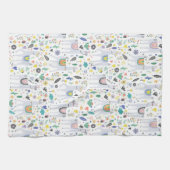 Doodle Alpaca Pattern Theedoek (Horizontaal)
