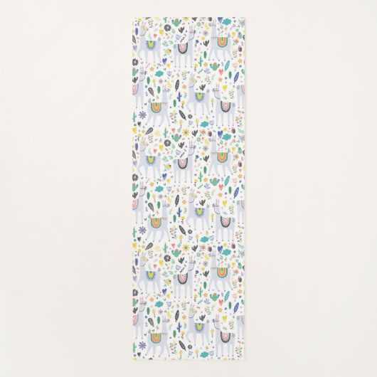 Doodle Alpaca Pattern Yogamat (Voorkant)