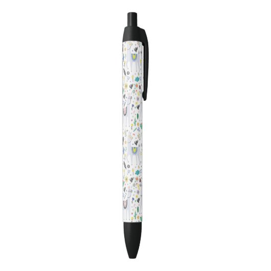 Doodle Alpaca Pattern Zwarte Inkt Pen (Achterkant (Verticaal))