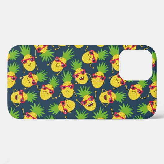 Doodle ananas, hand getekend, zomer patroon. Case-Mate iPhone case (Achterkant (horizontaal))