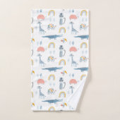 Doodle Animal Fun Patroon Bad Handdoek (Handdoek)