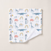 Doodle Animal Fun Patroon Bad Handdoek (Wasdoekje)