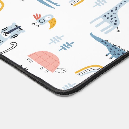 Doodle Animal Fun Patroon Bureaumat (Hoek)