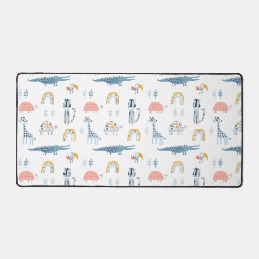 Doodle Animal Fun Patroon Bureaumat (Voorkant)