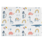 Doodle Animal Fun Patroon Groot Cadeauzakje (Achterkant)