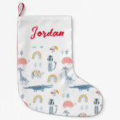 Doodle Animal Fun Patroon Kleine Kerstsok (Voorkant)