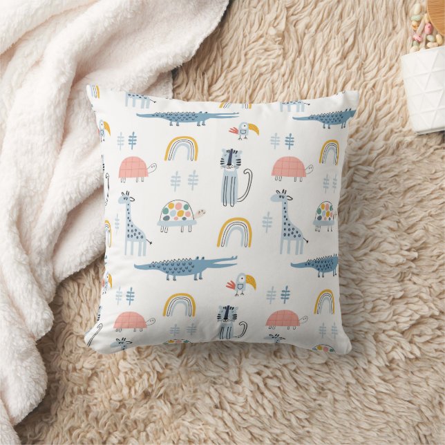 Doodle Animal Fun Patroon Kussen (Deken)