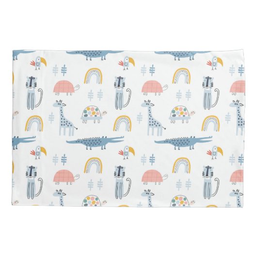 Doodle Animal Fun Patroon Kussensloop (Achterkant)