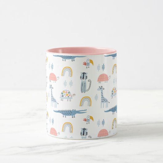 Doodle Animal Fun Patroon Mok (Midden)