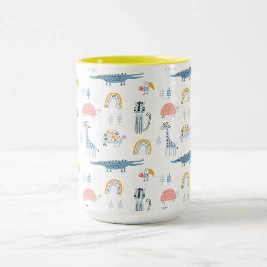 Doodle Animal Fun Patroon Mok (Midden)