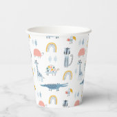 Doodle Animal Fun Patroon Papieren Bekers (Achterkant)