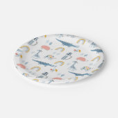 Doodle Animal Fun Patroon Papieren Bordje (Gekanteld)