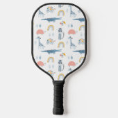 Doodle Animal Fun Patroon Pickleball Paddle (Achterkant)