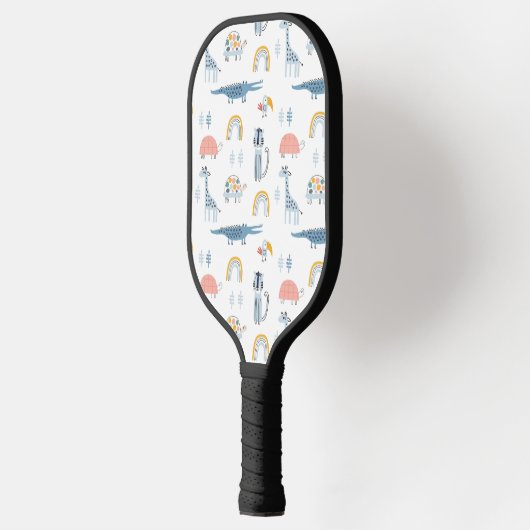 Doodle Animal Fun Patroon Pickleball Paddle (Links)