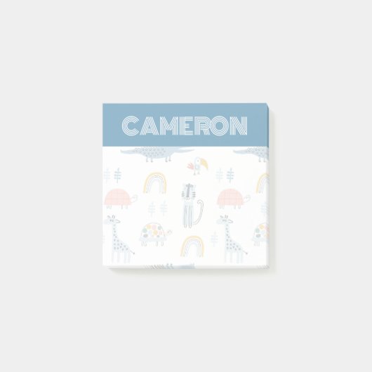 Doodle Animal Fun Patroon Post-it® Notes (Voorkant)