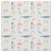 Doodle Animal Fun Patroon Stof (Swatch)